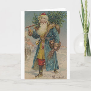 Victoriaans Duitse Kerstman Kaart