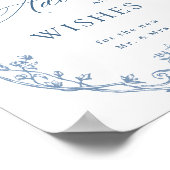Victoriaans  Dusty Blue Advies & Wishes Poster (Hoek)