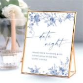 Victoriaans Dusty Blue Franse Tuin Datum Night Ide Poster