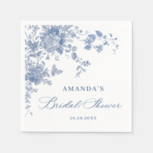 Victoriaans Dusty Blue French Garden Vrijgezellenf Servet