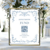 Victoriaans Dusty Blue Honeymoon Fund Poster