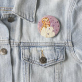 Victoriaans Easter Angel-Button Ronde Button 5,7 Cm (In situ)