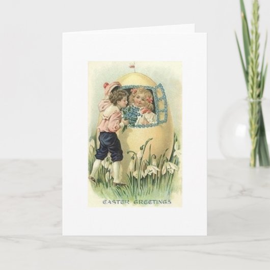 Victoriaans Easter Egg House Easter Kaart (Voorkant)
