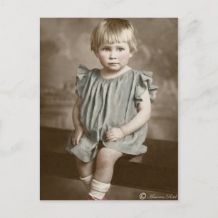 Victoriaans Edwardian Sepia Hand Tinted Briefkaart