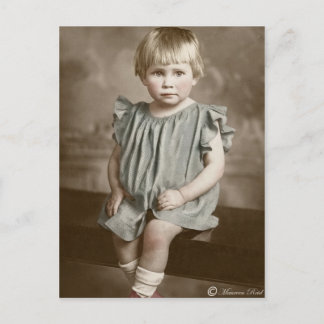 Victoriaans Edwardian Sepia Hand Tinted Briefkaart