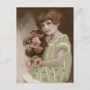 Victoriaans Edwardian Sepia Hand Tinted Briefkaart