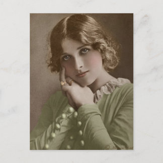 Victoriaans Edwardian Sepia Hand Tinted Briefkaart