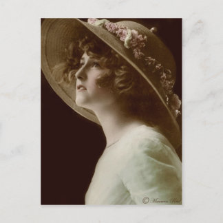 Victoriaans Edwardian Sepia Hand Tinted Briefkaart