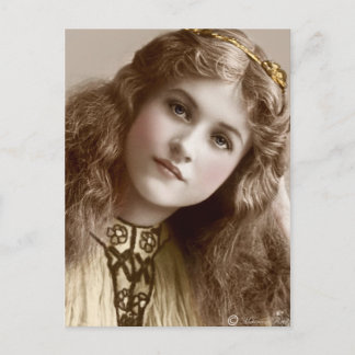 Victoriaans Edwardian Sepia Hand Tinted Briefkaart