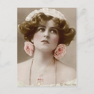 Victoriaans Edwardian Sepia Hand Tinted Briefkaart