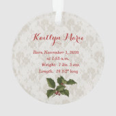 Victoriaans Eerste Kerstmis als grootouders - Foto Ornament (achterkant)