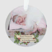 Victoriaans Eerste Kerstmis als grootouders - Foto Ornament (voorkant)