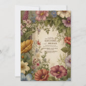 Victoriaans Elegance Wedding Kaart (Voorkant)