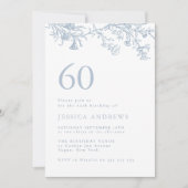  Victoriaans Elegant 60ste Verjaardag Kaart (Voorkant)