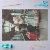 Victoriaans Elegant Gekleed Muispaar Decoupage Tissuepapier (Craft)