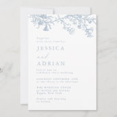  Victoriaans Elegant Huwelijk Kaart (Voorkant)