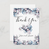 Victoriaans elegante bloemen in Artdeco-stijl Bedankkaart (Voorkant / Achterkant)