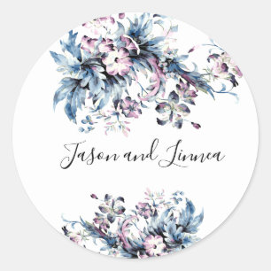 Victoriaans elegante bloemen Romantic Beloved Ronde Sticker