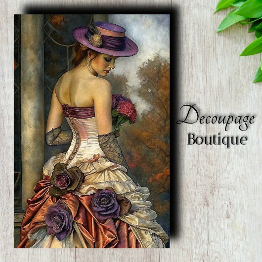 Victoriaans elegantie decoupage tissuepapier