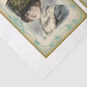 Victoriaans Emphemera Series Design 18 Tissuepapier (Detail)