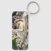 Victoriaans Engel en Paaslelie Bloemen Sleutelhanger (Achterkant)