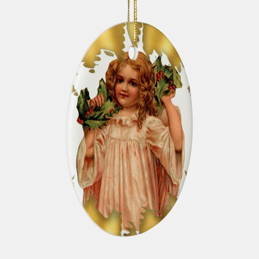  Victoriaans engel keramische kerstversiering Keramisch Ornament (Rechts)