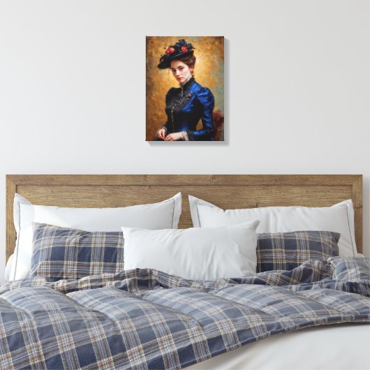 Victoriaans Engels Lady Portrait Painting Canvas Afdruk (Insitu (Slaapkamer))