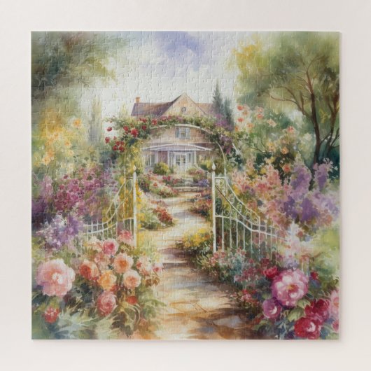 Victoriaans Engelse tuin Legpuzzel (Verticaal)