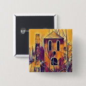 VICTORIAANS ENGLAND-BOUW VIERKANTE BUTTON 5,1 CM (Voorkant /achterkant)