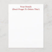 VICTORIAANS ENGLAND FLYER (Achterkant)