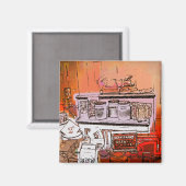 VICTORIAANS ENGLAND MAGNEET (Voorkant / Achterkant)