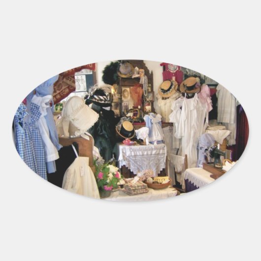 VICTORIAANS ENGLAND OVALE STICKER (Voorkant)