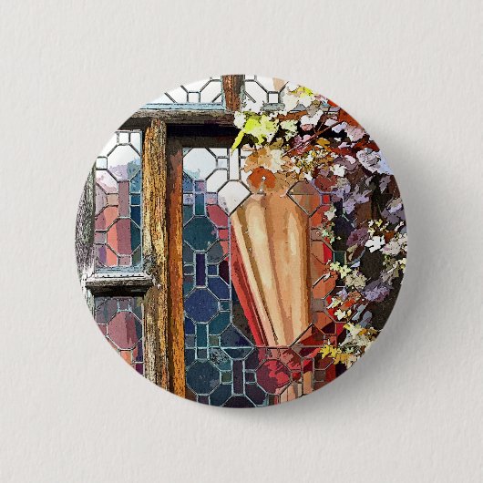 VICTORIAANS ENGLAND RONDE BUTTON 5,7 CM (Voorkant)