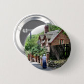 VICTORIAANS ENGLAND RONDE BUTTON 5,7 CM (Voorkant /achterkant)