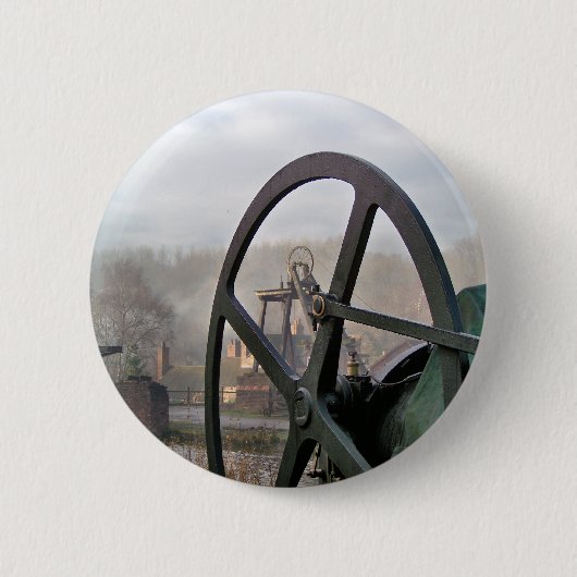 VICTORIAANS ENGLAND RONDE BUTTON 5,7 CM (Voorkant)