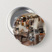 VICTORIAANS ENGLAND RONDE BUTTON 7,6 CM (Voorkant /achterkant)