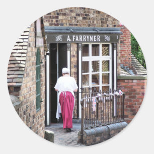 VICTORIAANS ENGLAND RONDE STICKER