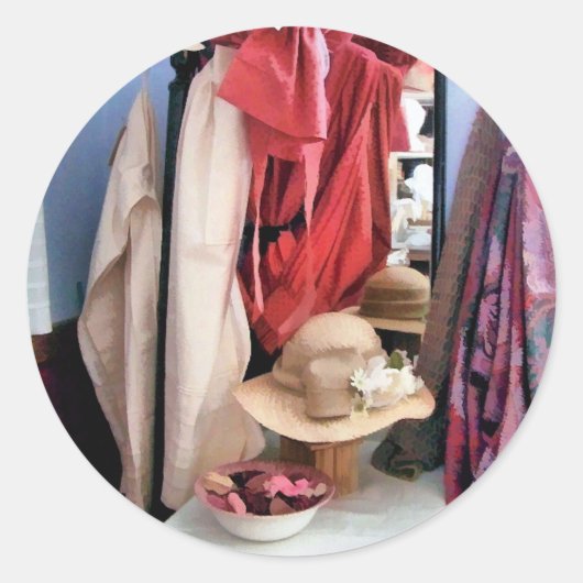 VICTORIAANS ENGLAND RONDE STICKER (Voorkant)