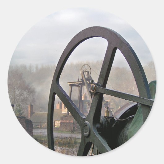 VICTORIAANS ENGLAND RONDE STICKER (Voorkant)