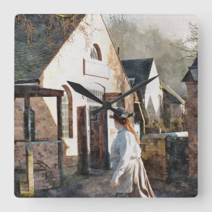 VICTORIAANS ENGLAND VIERKANTE KLOK