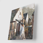 VICTORIAANS ENGLAND VIERKANTE KLOK (Hoek)