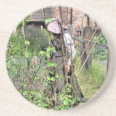 VICTORIAANS ENGLAND ZANDSTEEN ONDERZETTER (Voorkant)