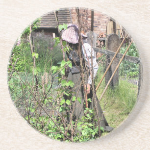 VICTORIAANS ENGLAND ZANDSTEEN ONDERZETTER