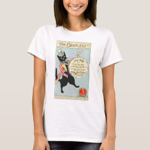  Victoriaans-Era Black Cat Magazine Hoesje T-shirt