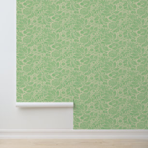 Victoriaans Era Bloemen & Foliage Chintz Patroon Behang