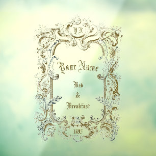 Victoriaans ERA Border Bed & Breakfast Sjabloon Raamsticker