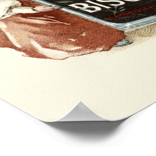 Victoriaans Era Cat & Girl Biscuit Poster (Hoek)