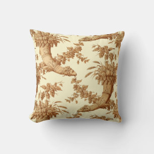  Victoriaans Era Cornucopia Fruit Damask Kussen