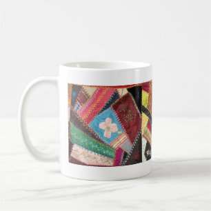 Victoriaans-Era Crazy Quilt Squares Koffiemok
