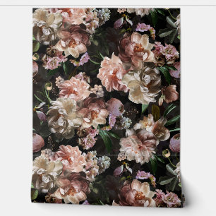 Victoriaans Era Dark Lush Bold Moody Gothic Floral Behang